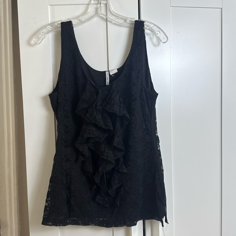 Lily Lou Ruffled Tank Too Size L/ Large Women’s